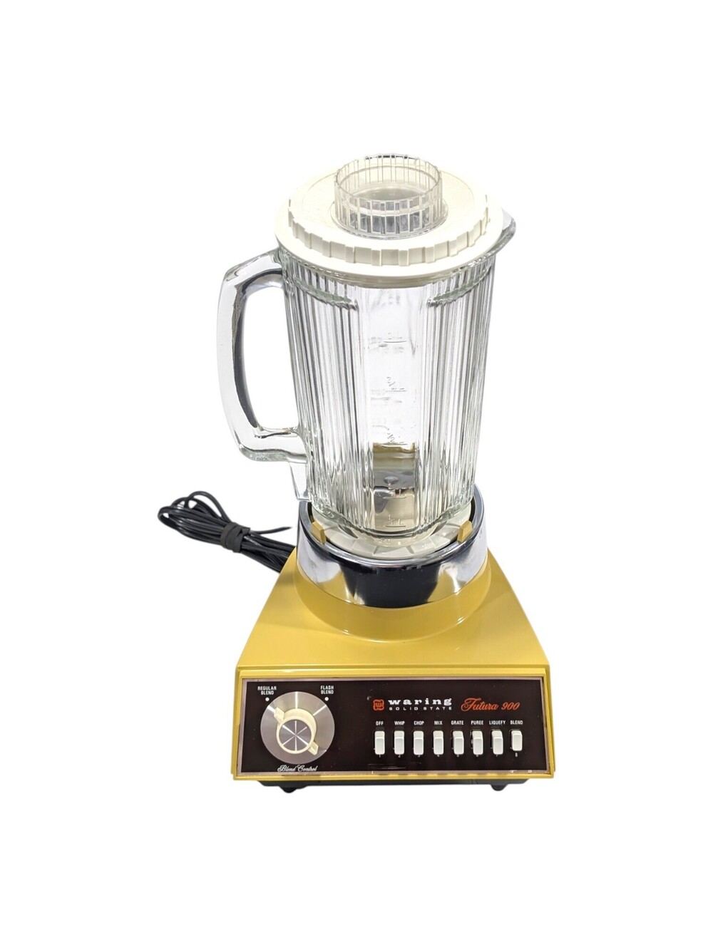 Waring Futura 900 Beige Yellow Gold Retro MCM Blender Model 11-020 Tested Work
